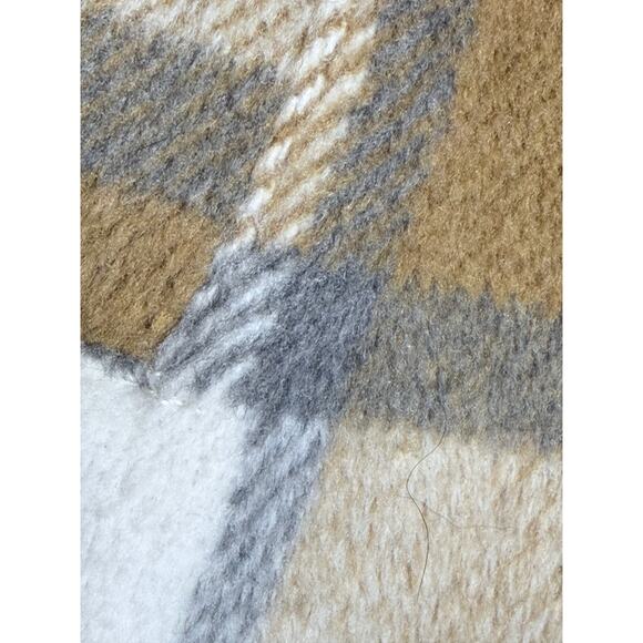 Women's Tan Flannel Plaid Shacket Jacket size Medium - Picture 7 of 8